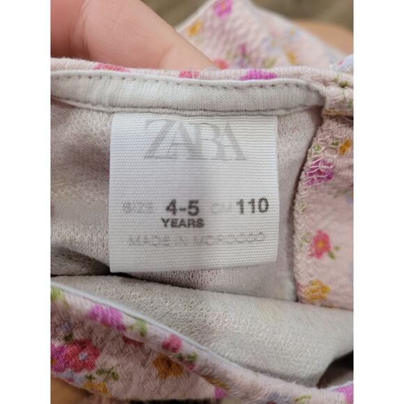 Zara Girls Floral Pink Dress‎ with Ruffles size 4-5 year old #5 - Picture 4 of 4